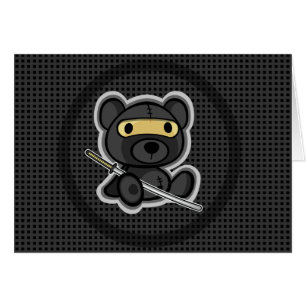 carte samouraï mignonne 01 de guerrier d'ours de