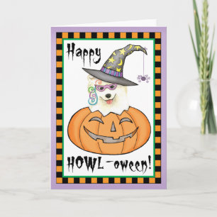 Carte Samoyed de Halloween