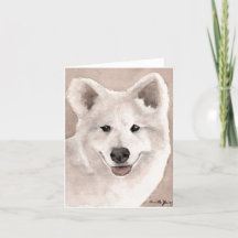 Carte Samoyed Dog Art Note