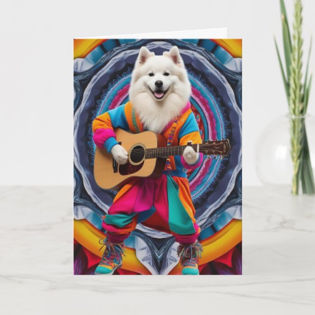 Carte Samoyed Rock Star (Devant)