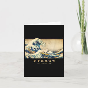 Carte Samoyède de surf vague de Kanagawa chien japonais 