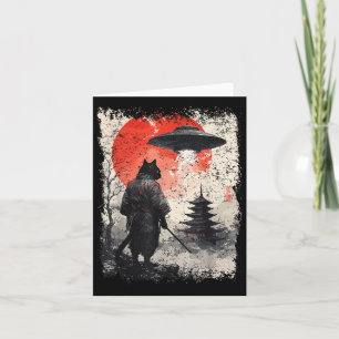 Carte Samurai Ninja Chat Warrior Sumi-e Ufo Ukiyo-e Sci 