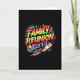 Carte S'amuser avec la réunion de famille noire des Kins