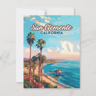 Carte San Clemente California Beach Orange County