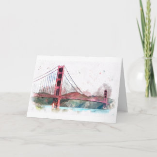 Carte San Francisco, CA - Golden Gate Bridge Card