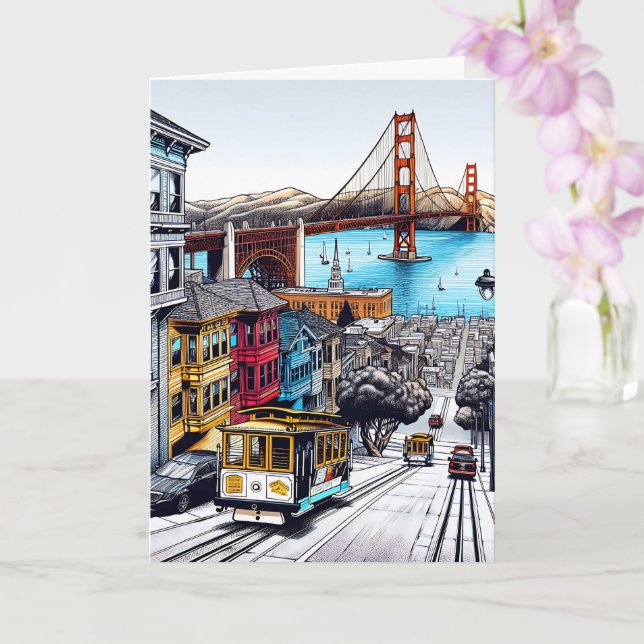 Carte San Francisco, Californie (Orchidée)