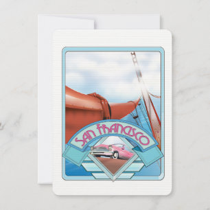 Carte San Francisco, USA, affiche de voyage