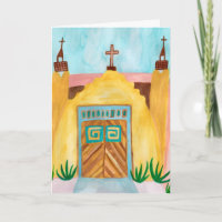 San Jose de Gracia Aquarelle Nouveau-Mexique PERSO
