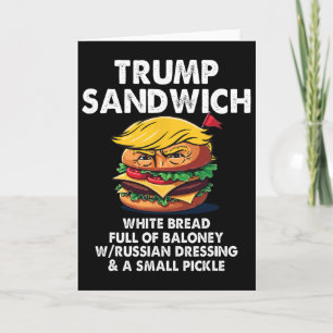 Carte Sandwich Trump Pain Blanc Plein De Loney Drôle Pol