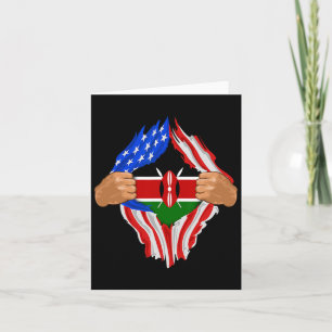 Carte Sang kenyan en moi Kenya Drapeau cadeau