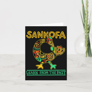 Carte Sankofa African Bird Black History Mois Juneteent
