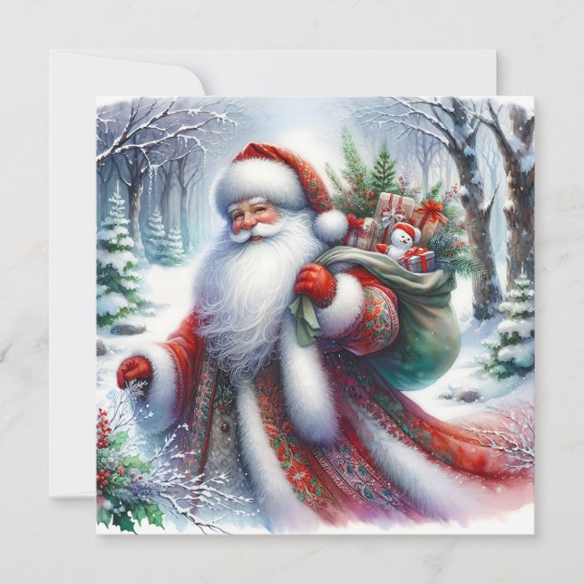 Carte Santa Christmas Greeting Card (Devant)