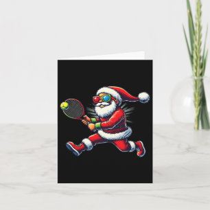 Carte Santa Claus Jouer Tennis Jeu Tennis Racket Chri