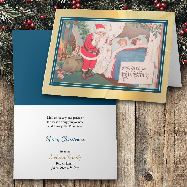 Carte Santa Claus Visite Vintage Noël (Créateur téléchargé)