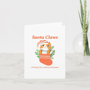 Carte Santa Claws vous souhaite un Joyeux Noël
