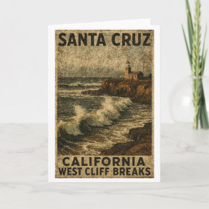 Carte Santa Cruz Californie West Cliff Steamer Lane