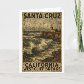 Carte Santa Cruz Californie West Cliff Steamer Lane