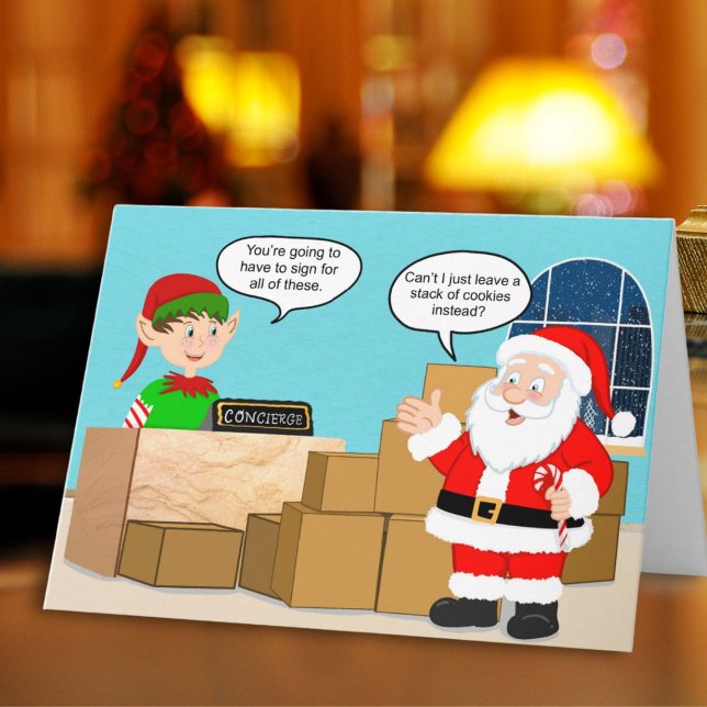 Carte Santa Delivery Concierge Christmas Humor (Créateur téléchargé)