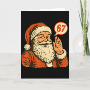 Carte Santa dit 6 7 Six Seven Gen Z Alpha Meme Argot Ch