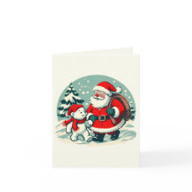 Santa et petit ours polaire