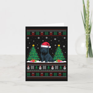 Carte Santa Hat Scottie Chien Christmas Tree Lumières S 