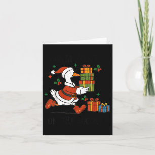 Carte Santa Oie Déchaînée Joyeux Goosemas Noël