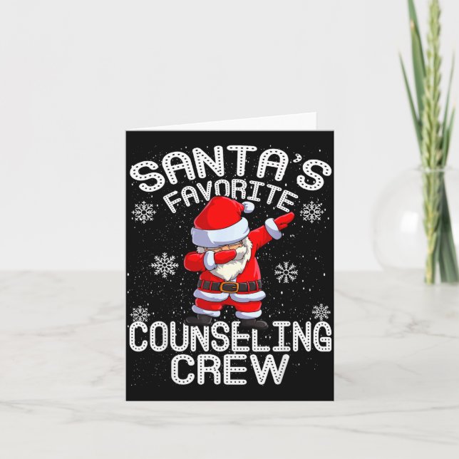 Carte Santa's Favorite Counseling Crew Christmas  (Devant)