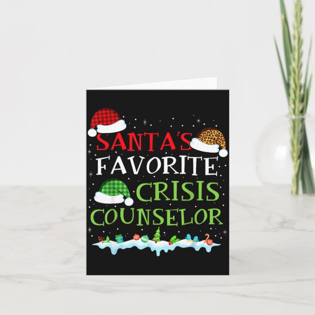 Carte Santa's Favorite Crisis Counselor Fun Christmas  (Devant)