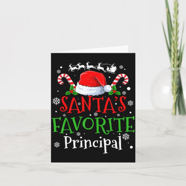 Carte Santa's Favorite Principal Christmas Party  (Devant)