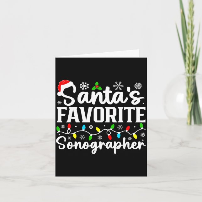 Carte Santa's Favorite Sonographer Funny Christmas Famil (Devant)