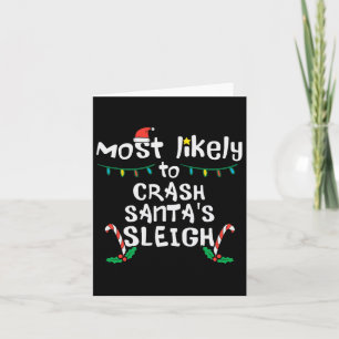 Carte Santas Sleigh Sleigh Noël Fam