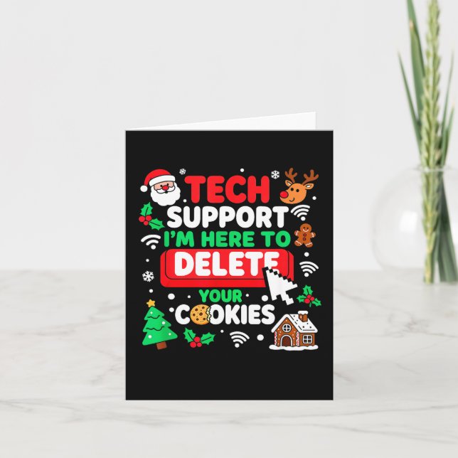 Carte Santa's Tech Suprt Rebooting Christmas Computer Me (Devant)