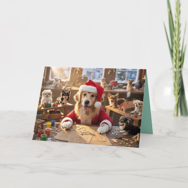 Carte Santa's Workshop Christmas Card (Devant)