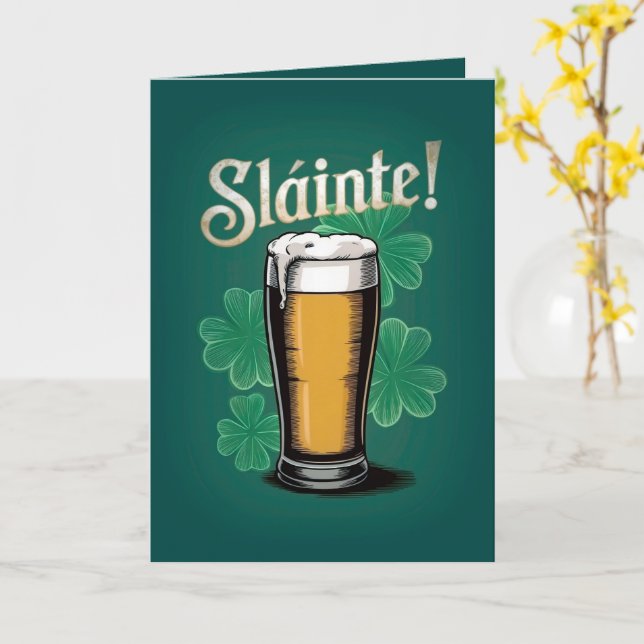 Carte Santé ! La bière verte de la Saint-Patrick (Fleur jaune)