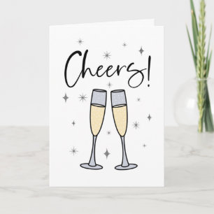 Carte Santé! Mariage ou Fiançailles de toast Champagne