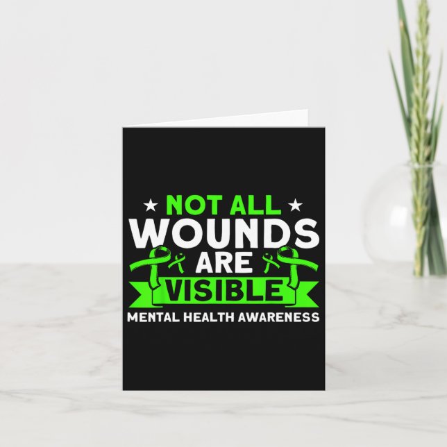 Carte Santé Pas toutes les blessures Visible Mental Heal (Devant)