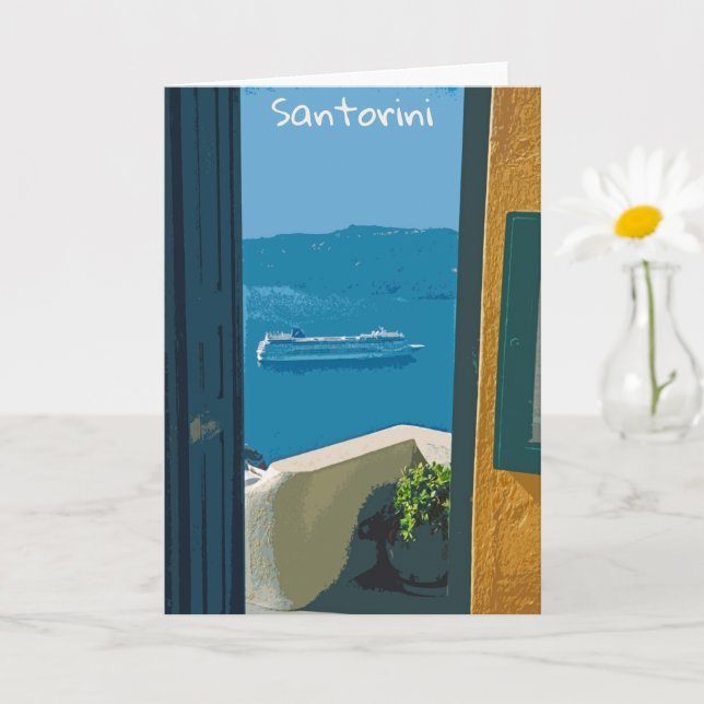 Carte Santorin, Grèce (Petite plante)