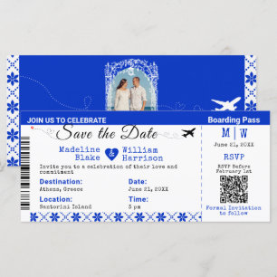 Carte Santorini Skies Embarquement Style Pass Enregistre
