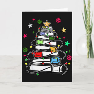 Carte Sapin de Noël de tube de sang Technicien en phlébo