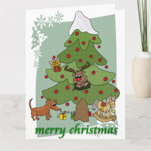 Carte Sapin de Noël drôle
