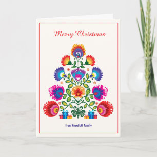 Carte 🎄Sapin de Noël - style folklore