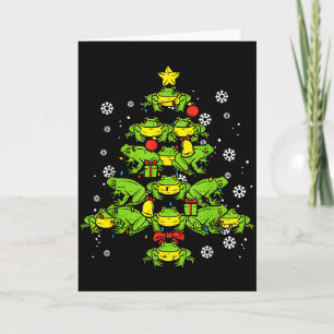 Carte Sapins de Noël Grenouilles Animaux Xmas Femmes Hom