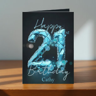 Carte Sapphire opulent Bleu et Noir 21e anniversaire