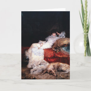 Carte Sarah Bernhardt avec le barzoï