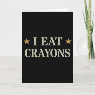 Carte Sarcastic Je Mange Des Crayons Officier Fier Us Mi