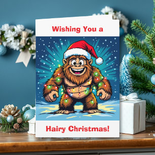 Carte Sasquatch Humour et jeu de mots Noël personnalisé