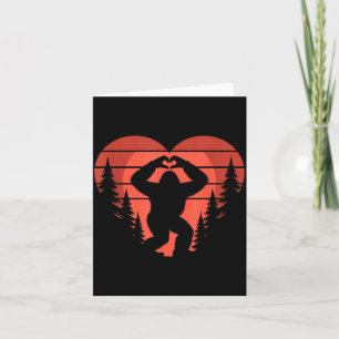Carte Sasquatch Saint-Valentin - Bigfoot Heart Sungles 
