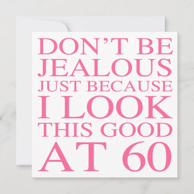 Carte Sassy 60e anniversaire pour les femmes (Devant)