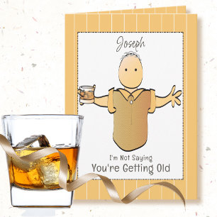 Carte Sassy 80th Funny Homme Cartoon Anniversaire