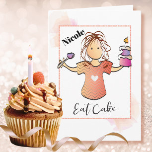 Carte Sassy Sarcastic Femme Cartoon moderne Anniversaire
